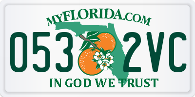 FL license plate 0532VC
