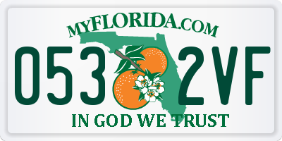 FL license plate 0532VF