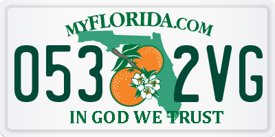 FL license plate 0532VG