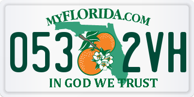 FL license plate 0532VH