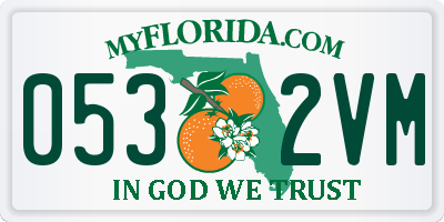 FL license plate 0532VM