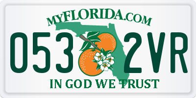 FL license plate 0532VR