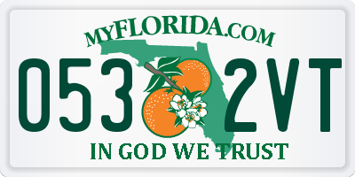 FL license plate 0532VT