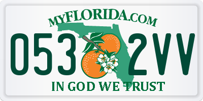 FL license plate 0532VV