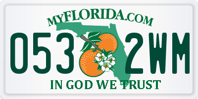 FL license plate 0532WM