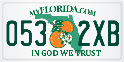 FL license plate 0532XB