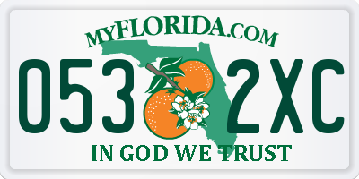 FL license plate 0532XC