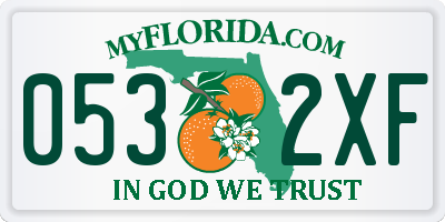 FL license plate 0532XF