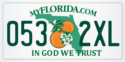 FL license plate 0532XL
