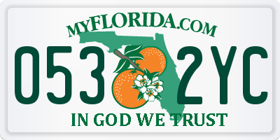 FL license plate 0532YC