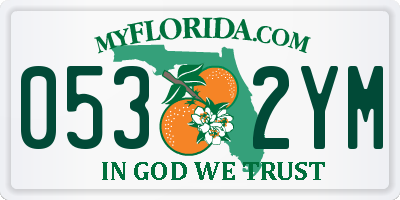 FL license plate 0532YM
