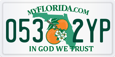 FL license plate 0532YP