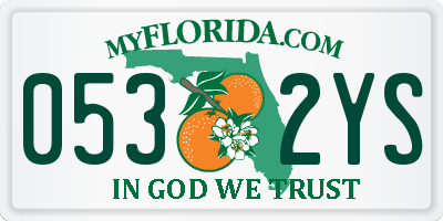 FL license plate 0532YS