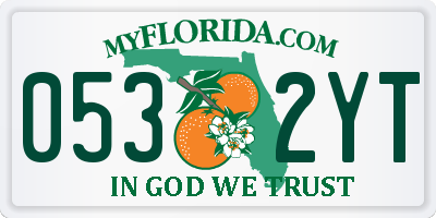 FL license plate 0532YT