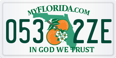 FL license plate 0532ZE