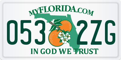 FL license plate 0532ZG