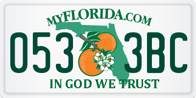 FL license plate 0533BC