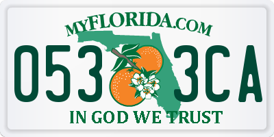 FL license plate 0533CA