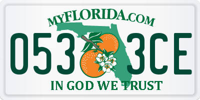 FL license plate 0533CE