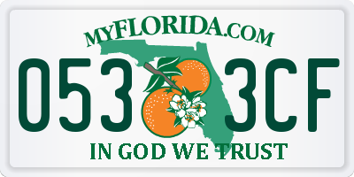 FL license plate 0533CF
