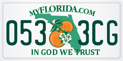 FL license plate 0533CG