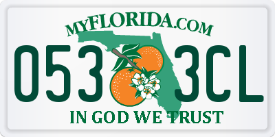 FL license plate 0533CL