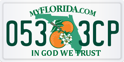 FL license plate 0533CP