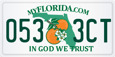 FL license plate 0533CT