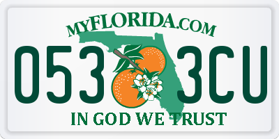 FL license plate 0533CU
