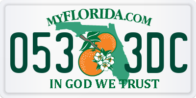 FL license plate 0533DC