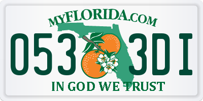 FL license plate 0533DI