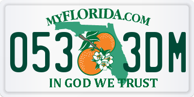 FL license plate 0533DM