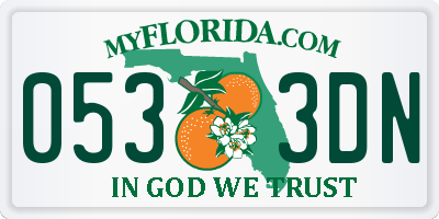 FL license plate 0533DN