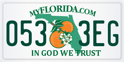 FL license plate 0533EG