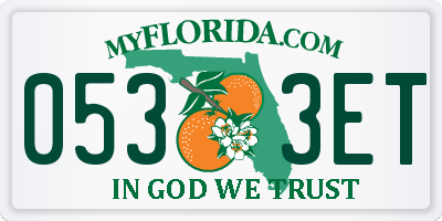 FL license plate 0533ET