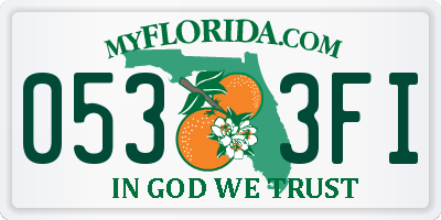 FL license plate 0533FI