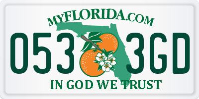 FL license plate 0533GD