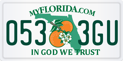 FL license plate 0533GU