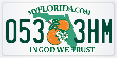FL license plate 0533HM