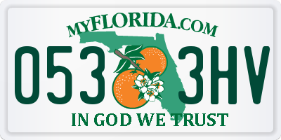 FL license plate 0533HV