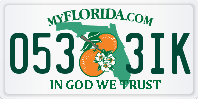 FL license plate 0533IK