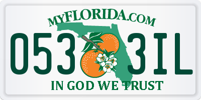 FL license plate 0533IL