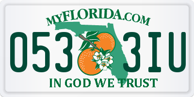 FL license plate 0533IU