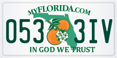 FL license plate 0533IV