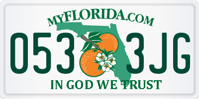 FL license plate 0533JG
