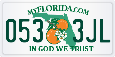 FL license plate 0533JL