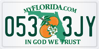 FL license plate 0533JY