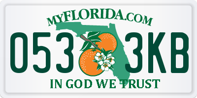 FL license plate 0533KB