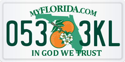 FL license plate 0533KL