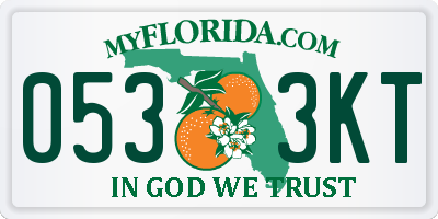 FL license plate 0533KT